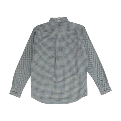 Gray Plaid Long Sleeve Button Down