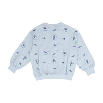 Purple Graphic Sweatshirt Pullover