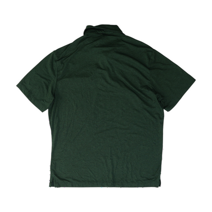 Green Solid Short Sleeve Polo