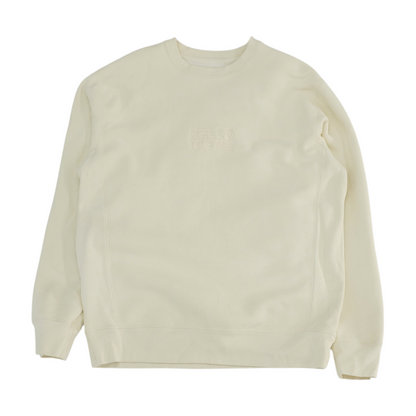 Cream Solid Sweatshirt Pullover