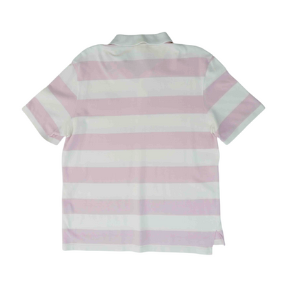 White Striped Short Sleeve Polo