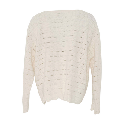 Cream Plus Cardigan Sweater