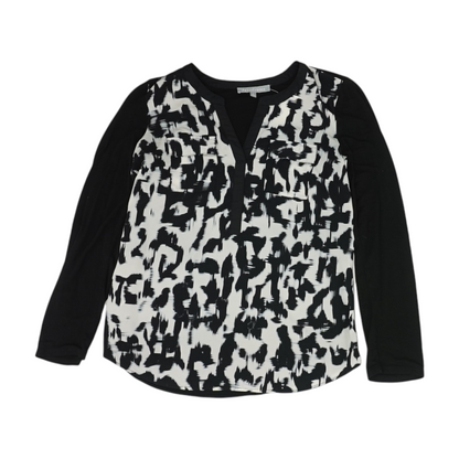 Black Color Block Blouse