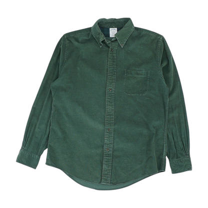 Green Solid Flannel Button Down