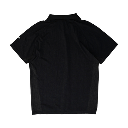 Black Solid Short Sleeve Polo