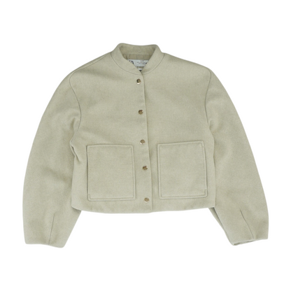 Beige Solid Jacket