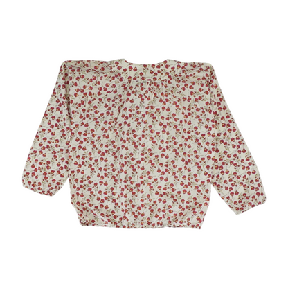Beige Floral Blouse Dress