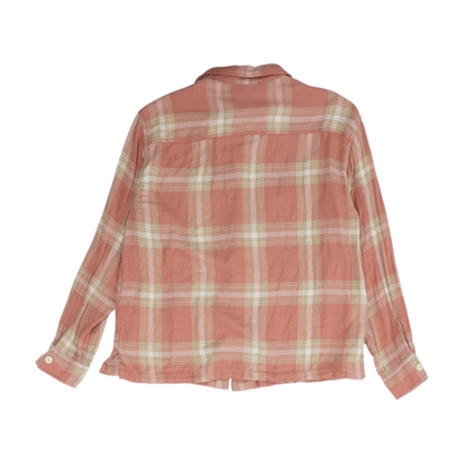 Mauve Plaid Flannel Button Down