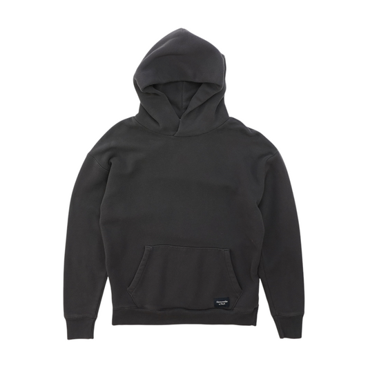 Gray Solid Hoodie Pullover