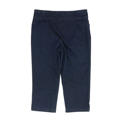 Blue Solid Capri Regular Jeans
