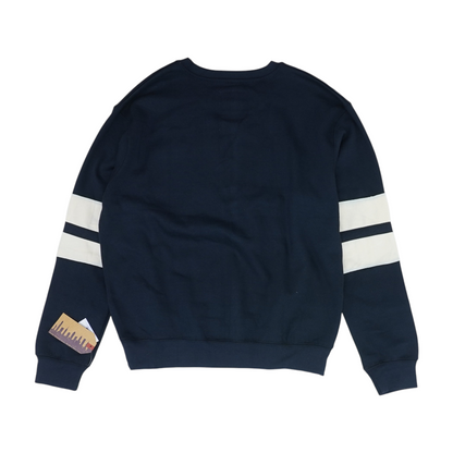 Navy Solid Sweatshirt Pullover