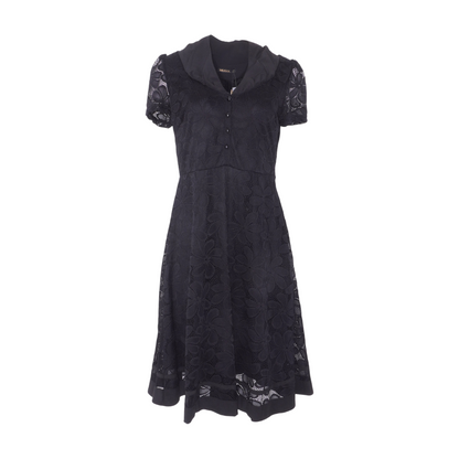 Black Floral Midi Dress