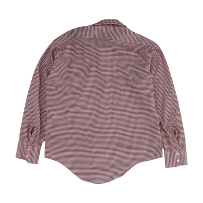 Vintage Red Abstract Long Sleeve Button Down