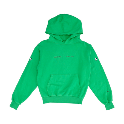 Green Solid Hoodie Pullover