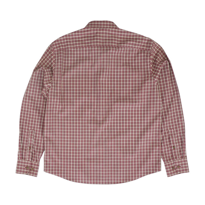 Red Plaid Long Sleeve Button Down