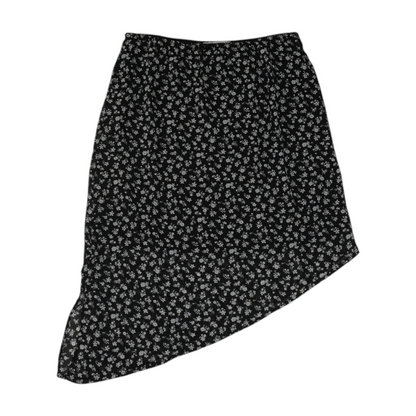 Black Floral Midi Skirt