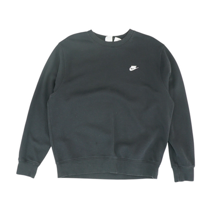 Black Solid Sweatshirt Pullover