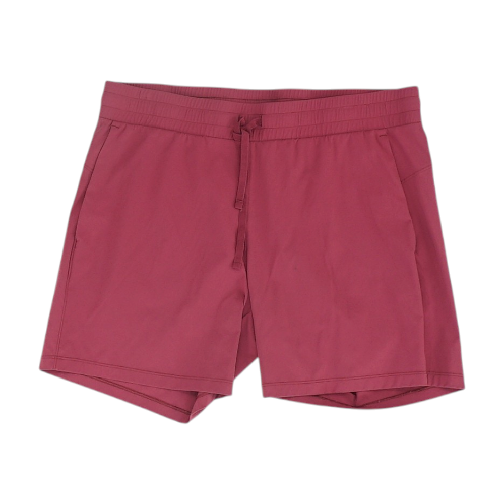 Maroon Solid Active Shorts