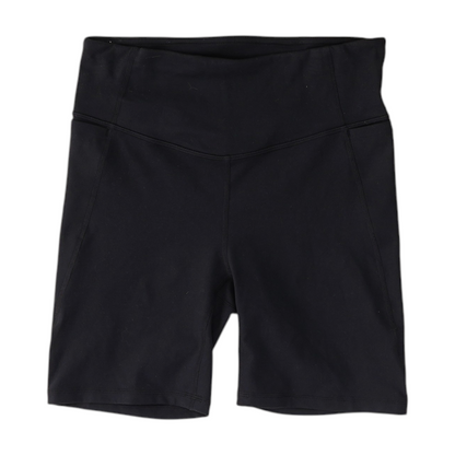 Black Solid Active Shorts