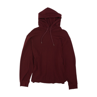 Maroon Solid Hoodie Pullover