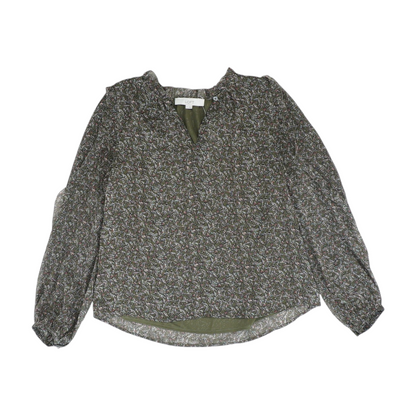 Green Floral Blouse