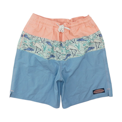 Blue Color Block Swim Bottom