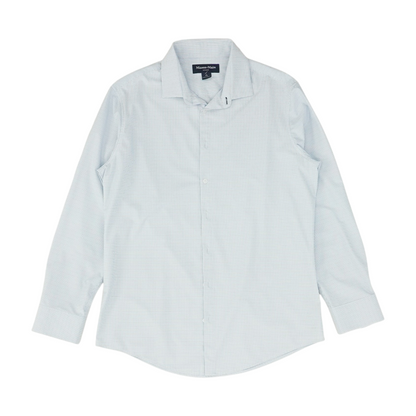White Check Long Sleeve Button Down