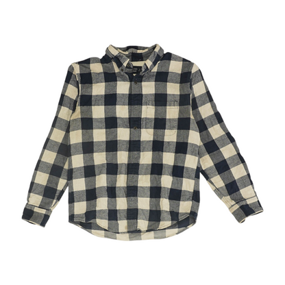 Navy Check Flannel Button Down