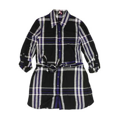 Black Plaid Button Down