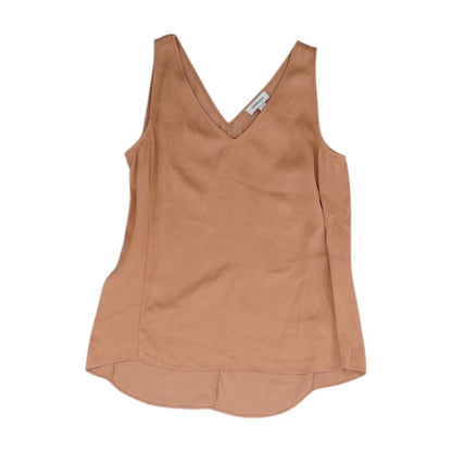 Peach Solid Sleeveless Blouse