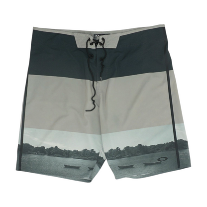 Gray Color Block Swim Bottom