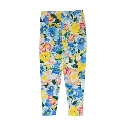 White Floral Fashion Leggings