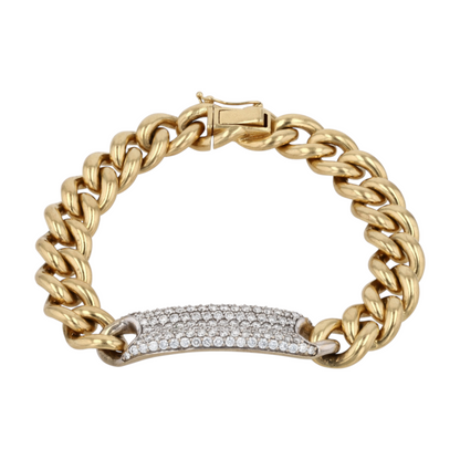 2 1/4 ctw 18K Two-Tone Gold Diamond Chain Bracelet