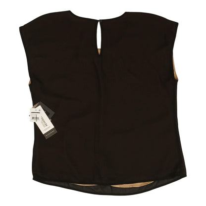 Black Solid Short Sleeve Blouse