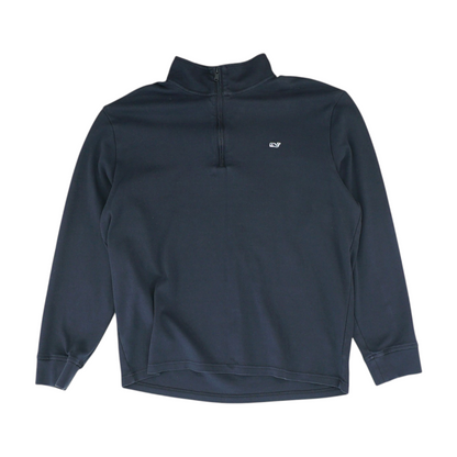 Navy Solid 1/4 Zip Pullover
