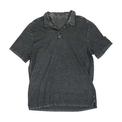 Black Solid Short Sleeve Polo