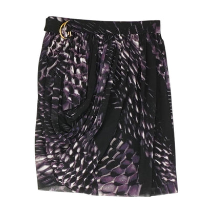 Black Graphic Mini Skirt