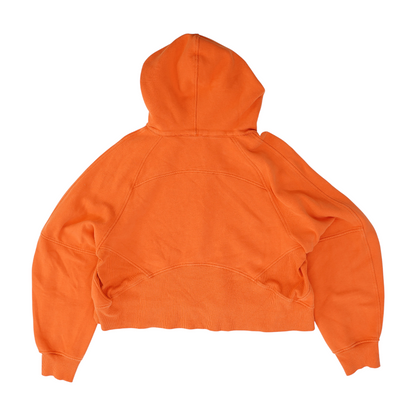 Orange Solid Hoodie Pullover