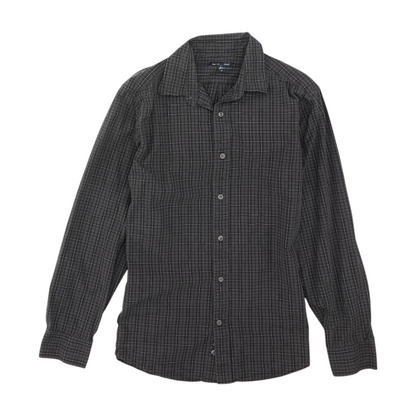 Gray Plaid Long Sleeve Button Down