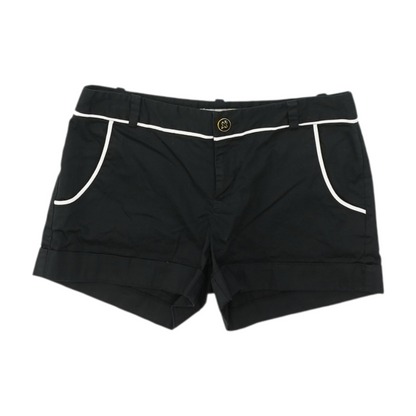 Black Solid Chino Shorts