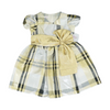 Gold Plaid Formal Dress