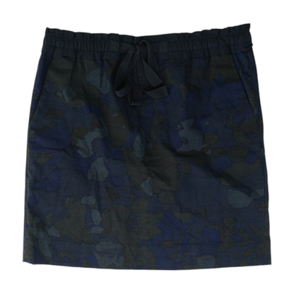Navy Abstract Mini Skirt