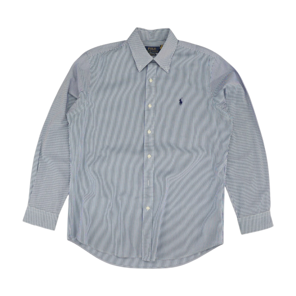 Blue Striped Long Sleeve Button Down