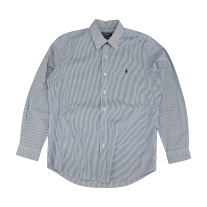 Blue Striped Long Sleeve Button Down