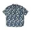 Navy Floral Short Sleeve Button Down