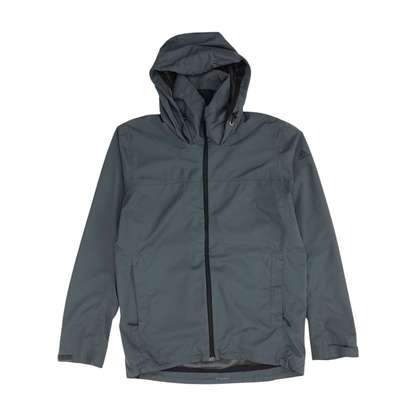 Gray Solid Rain Jacket