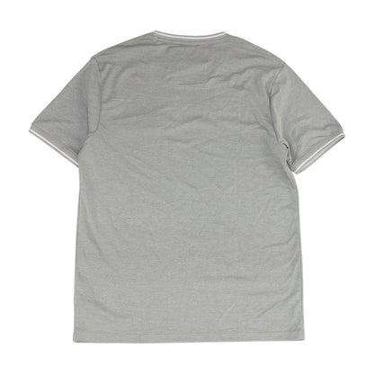 Gray Solid Short Sleeve Polo