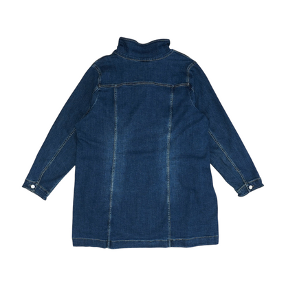Blue Plus Solid Denim Coat