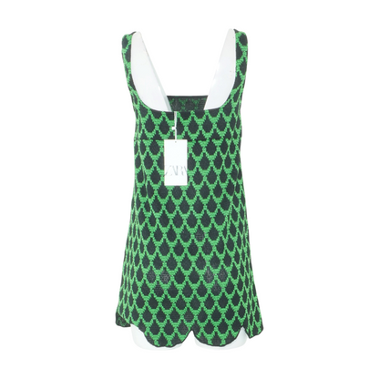 Black Abstract Mini Dress