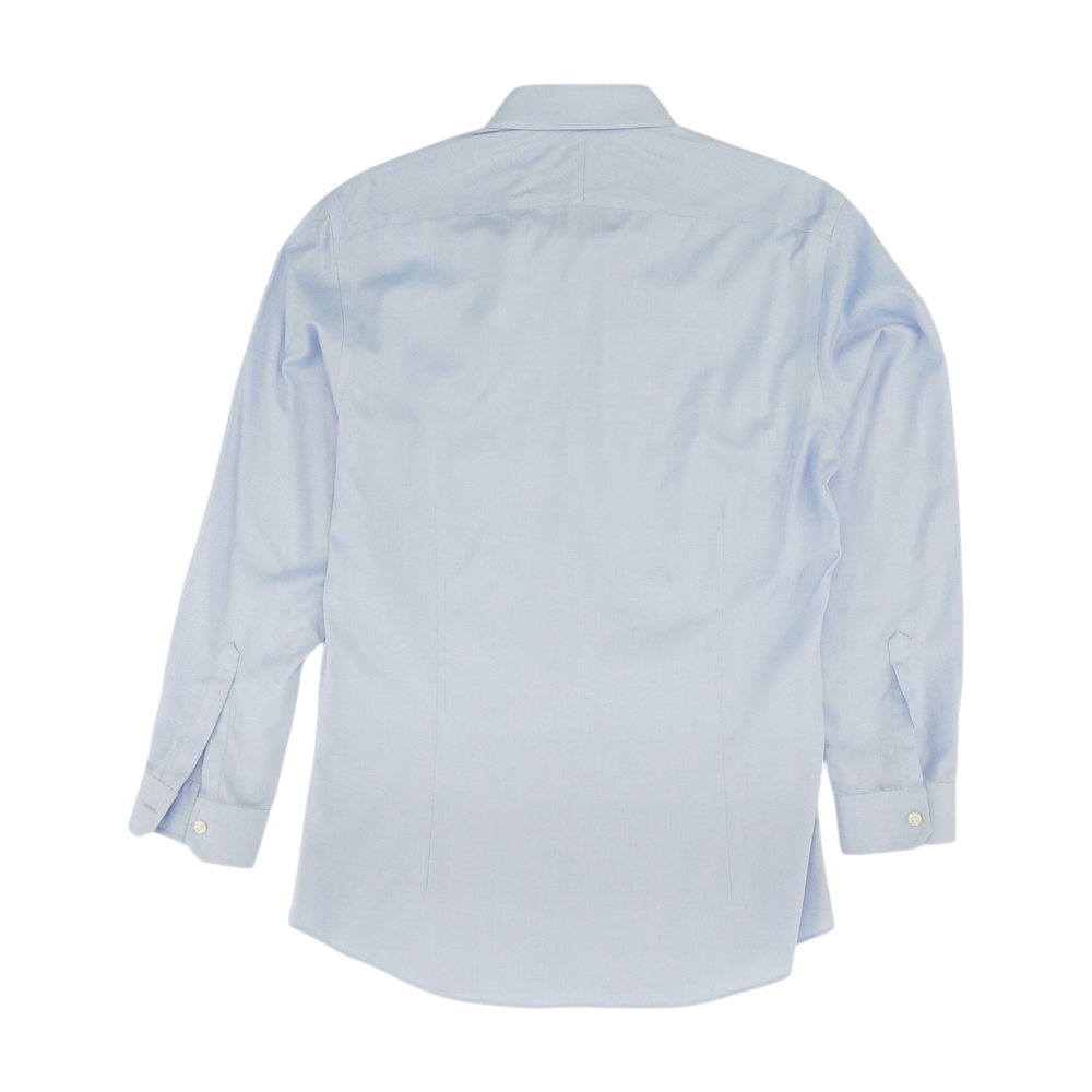 Blue Geometric Long Sleeve Button Down